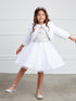Tip Top Kids Little Girls White Stylish Faux Fur Bolero Jacket 2-6 - SophiasStyle.com